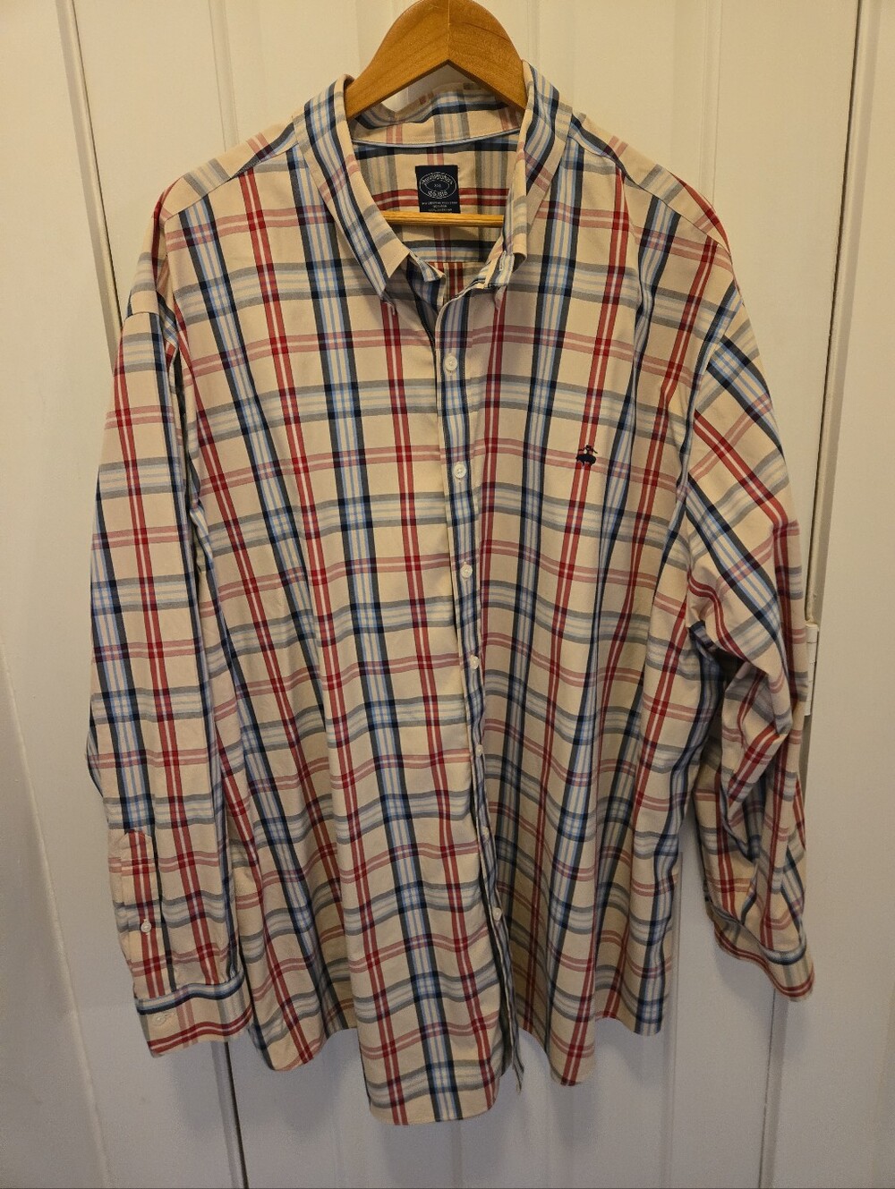 Brooks Brothers Non Iron Stretch Plaid Button Up Shirt 3XL